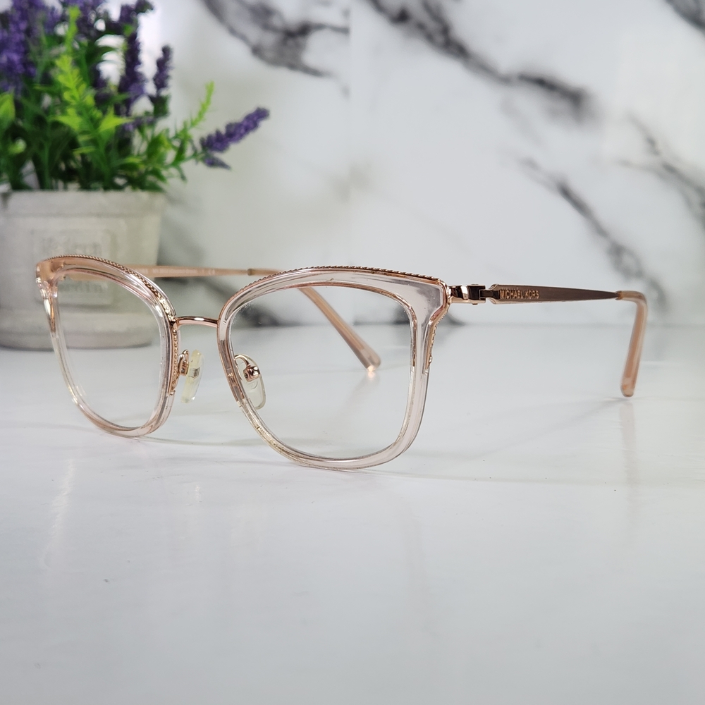 Michael Kors MK Rose Gold Transparent Glasses. Prescription Lenses. Only Frame